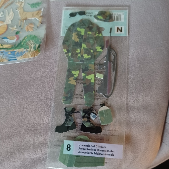 2/$20- Sticker Lot- Army, Camping, Fishing. Scrapbooking Supplies Embellishment… - Picture 6 of 7